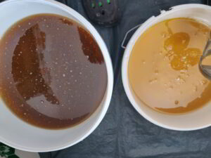 Honig rühren vorher nachher